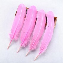 인테리어 조화 깃털 크리스마스 장식용 긴 칠면조 DIY 머리띠 크리에이티브 레저 웨딩 천사 날개 헤어 액세서리 10 개묶음, Pink feathers+10pcs