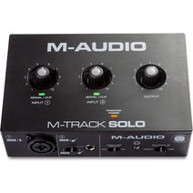 M-Audio USB 오디오 인터페이스(Mac용 음악 제작 소프트웨어 포함) Win Playback 라이브 스트리밍 홈 레코딩 콤보 잭 M-Track Solo, XLR 단자 입력 2개 + 단품