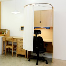 (주)집현전 카렌 정독실 1인용 독서실 책상 개인용 커튼 가리개 스터디룸 다양한사이즈 특허무소음링사용