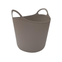 라인 가벼운 실용적인 빨래바구니 편리한 말랑말랑소재 브라운