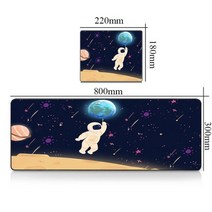 우주 별이 빛나는 하늘 가족 게이머 키보드 컴퓨터 책상 패드 마우스 매트 게이밍 노트북 유리 캐비닛 PC 액세서리, BF01990_30x70cm