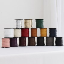 랍빠끈 납작가죽 천연가죽 끈 (3mm 5mm) 17color rdq 반지 키링 팔찌 등 DIY 가죽끈, 화이트