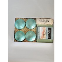Spa Pure 아로마 테라피 선물 세트: 유칼립투스 멘톨 아티산 비누 샤워 스팀기 4개 식물 기반 성분 에센셜 오일 천연, 온천