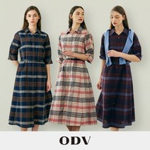 [쇼핑엔티] [ODV] 22SS ODV 오디브 체크 원피스 1종+ 벨트세트