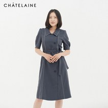 [TAG가 257 000원] [샤트렌] HCBMOP108_화이트 워싱 포인트 카라넥 원피스