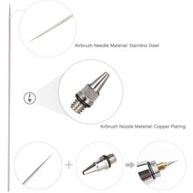 유압천공기0.2mm 0.5mm 에어 브러시 노즐 니들 캡 교체 부품 스프레이 건 분무기 액세서리 워크 액세서리, 01 0.2mm
