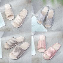 시원한 린넨 마 실내화 거실화/여름용 사무실 슬리퍼, 와인39, 04.큐브 마 슬리퍼