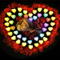 프로포즈 LED 하트 양초 라이트캔들 24개입, 옐로우(1409-1)