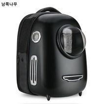 스마트 캣백 백팩 통풍 휴대용 외출 펫백 다용도 강아지 가방 USB 투명 우주 캡슐 백팩, 블랙