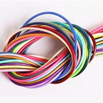 (15미터)1mm 얇은 방수형 왁스 면끈, 1mm, (R37-40)-9 연핑크, 1개