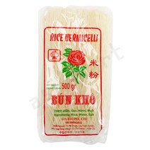 베트남 지아바오 장미표 버미셀리쌀국수 분짜면 분코 500g BUN KHO RICE VERMICELLI 아시아마트, 1개