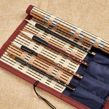 붓걸이 고급 서예 유화 휴대용 두루말이 붓 케이스, 소형