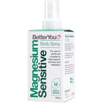 여성갱년기영양제 좋은 약 에스트로겐 BetterYou 마그네슘 센시티브 바디 스프레이 클로라이드의 순수하고 깨끗한 공급원 비건 팜유 프리 100ml 600, 단일수량, 단일개당 용량/중량/정