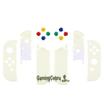 NS 스위치 JoyCon & oled를위한 다채로운 단추를 가진 eXtremeRate 가벼운 크림 연약한 접촉 관제사 주, 한개옵션1, 01 Light Cream