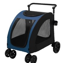 대형견 유모차 개모차 강아지 웨건 중형견 반려견 트레일러 접이식 중대형 트롤리, 블루 중대형견50kg이내