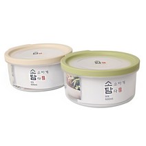 마이스타일 소담 밀폐용기 원형3호 600ml, 그린