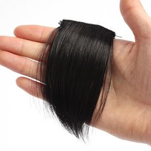 볼륨업 옆머리 똑딱이 부분가발(내추럴블랙), 내추럴블랙