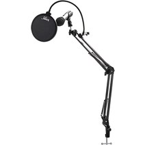 녹음용마이크 오디오테크니카 Audio Technica ATR2100USB USBXLR 마이크 Kn Studio 스탠드 및 팝 필터 포함