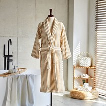 모던하우스 스트라이프 코튼 바스로브M YELLOW