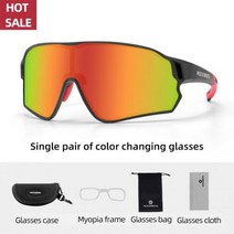 자전거 스포츠 사이클 고글 안경 변색 편광 ROCKBROS Photochromic UV400 선글라스 남자 여자 Anti Glare 경량 하이킹 사이클링, 10135R_KOREA | Polarized