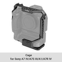 SmallRig Full Dslr Sony A7 IV a7m4 카메라 케이지 조작 장치 (소니 알파 7 IV/A7S III/A1/A7R IV 다중 장착 옵션 포함) Rigs, with Battery Grip
