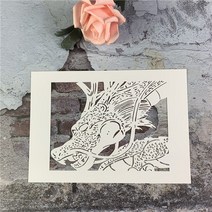 펀칭 DIY 드래곤 시리 벽화 손으로 그린 그림 템플릿 색칠공부도안, 기본