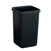 바이굿즈 뚜껑제외 정사각 종량제 휴지통 50L, 검정, 3개
