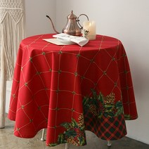 크리스마스 블리스 원형 테이블 식탁 커버