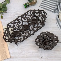 엔틱 주물 테이블 워머 미니화로 식탁 퐁듀 푸드 워머, 앤틱 주물 뚜껑 워머