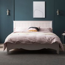 포스트모던 클래식 원목 침대 본넬매트 Q, 내추럴