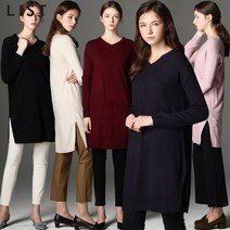 [리스트(LIST)] 사이드 슬릿 브이넥 롱 풀오버 (택가격:138000원)