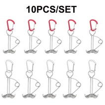 510pcs 조정 가능한 판자 나선형 모양의 봄 문어 데크 페그 카라비너 ​​후크 윈드 로프 버클 텐트 스테이크 후크 보드 페그, d