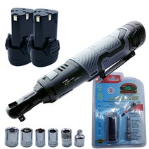 머스코 12V 리튬충전 라쳇렌치(배터리 2개) + 게이터그립 만능소켓 증정 FRCW12, 라쳇렌치
