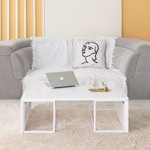 푸른우드 스칼렛 접이식 거실테이블 확장형 화이트