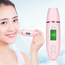 kiboer 피부 수분 측정기 형광제 검출등 수분유분 측정 형광제 검사 USB 충전, 핑크