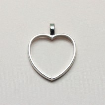 레진아트/프레임악세사리/하트베젤프레임/은색/대