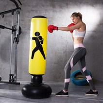 가정용샌드백 인간형 코브라 샌드백 풍선 권투 가방 160cm 압력 릴리프 피트니스 훈련, 노란색