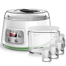 1.3l 자동 요구르트 기계 항온 발효 청주 기계 낫토 기계 유리 라이너 3 in 1 요구르트 메이커, 4컵으로, 유럽 ​​연합