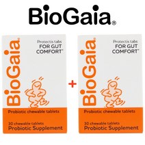 (1+1) 바이오가이아 유산균 BioGaia 락토바실러스 루테리 프로바이오틱스 츄어블 레몬 30타블렛 2팩