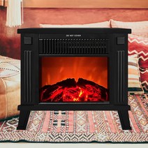 LED 전기벽난로 로망Q 미니 온풍기 벽난로 감성 캠핑 히터, 로망Q 블랙