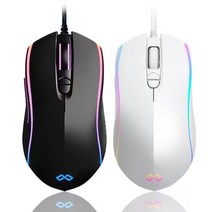 맥스틸 TRON G20 PRO PMW 3330 RGB 게이밍 마우스 (블랙/화이트), 블랙