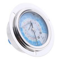 GHSHOP 액체에 의하여 채워지는 압력계 R22 R134a R404A R407c 냉각제 기름 1.8MPa, 다색