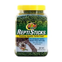 쥬메드 zoomed 렙티스틱 수생 반수생거북이사료 성체 페닌슐라쿠터 늑대거북 거북이 먹이, 34oz(964g), 내츄럴 포레스트 톨터즈 푸드