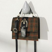체크무늬 여성가방 크로스백