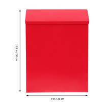 우체통 전원주택 예쁜 스탠드 벽걸이 소박한 외부 문자 디자인 빈티지 주석 아연 도금 장식 컬렉션 상자, 01 Red