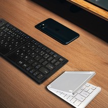 [엑스트라] gni-601 초경량 접이식 휴대용 무선 블루투스 키보드, 블랙