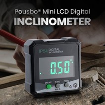 디지털경사계 경사도측정 미니 경사계 자기 기울기 센서 LCD 디지털 각도 게이지 측정 베벨 백라이트 IP54, [02] Yellow