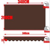 고정 어닝 테라스 접이식 스카이 천막 비가림막 순수 카키 개폐식 캐노피 패브릭 파티오 창 커버 정원 햇빛 차단 폴리 방수 소재 137462, custom size