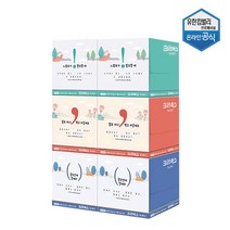 크리넥스 미니맥시 어린이집 각티슈 250매 x 6각 곽휴지 고급 미용 화장용 사각 곽티슈, 본상품선택