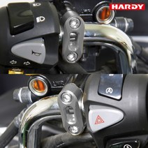 하디 혼다 PCX125 2012-2023 전용 핸들바 클립클램프 튜닝, 블랙, 1개